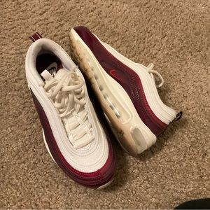 Cream and maroon Nike air max ‘97’s !